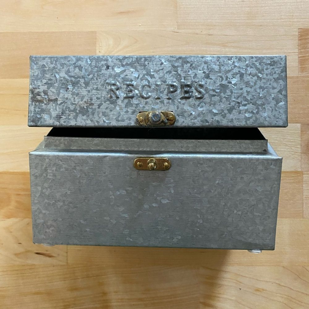 Hearth & Hand Magnolia Galvanized Steel Recipe Box